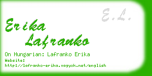 erika lafranko business card